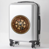 コンパ航海のスデザインノースサウスイーストウエスト シール (スーツケース)