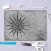 コンパ航海のスヴィンテージマップ旅行ティッシュペーパー 薄葉紙 (クラフト)