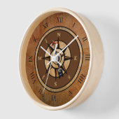 コンパ航海のス 壁時計 (傾斜)