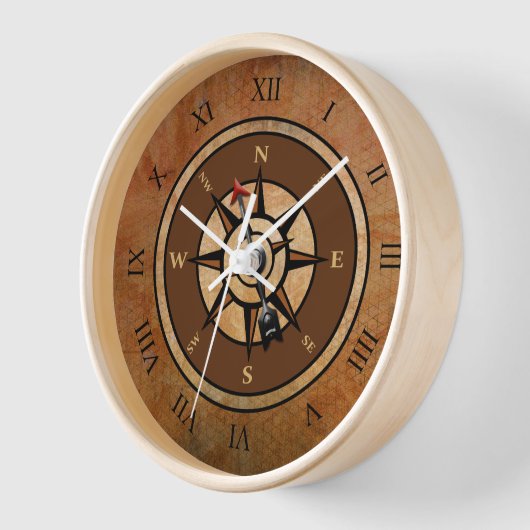コンパ航海のス 壁時計 (傾斜)