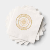 コンパ航海のス#3ファミリ名日付Estdロープ元 箔ナプキン (インサイチュ (積み重ね))