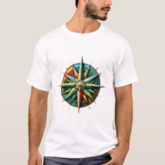 コンパ鮮やかス航海のバラ Tシャツ