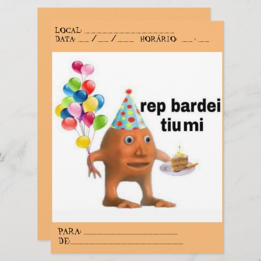 コンビテ 招待状 (正面/裏面)