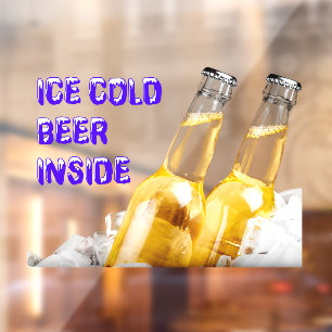 コンビニの冷たいビール ウィンドウサイン