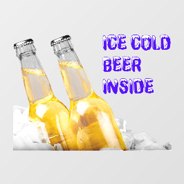 コンビニの冷たいビール ウィンドウサイン