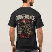 コンビニエンスは人を滅ぼす Tシャツ (裏面)