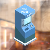 コンビニエンスストアATMインサイドビジネスフロント ウィンドウサイン (シート2)