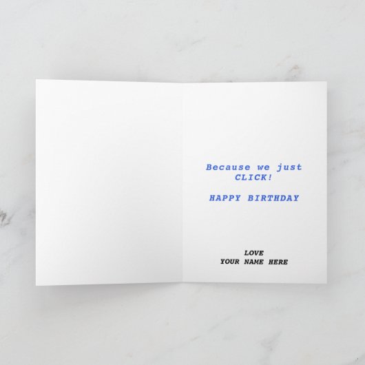 コンピおもしろいュータクリックーのハッピーバースデー サンキューカード (内部)