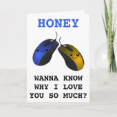 コンピおもしろいュータクリックーの配言ハッピーバースデー サンキューカード (正面)