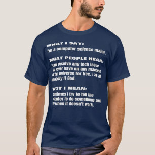 コンピおもしろいューター・サ専攻のイエンス学生エンジニア Tシャツ