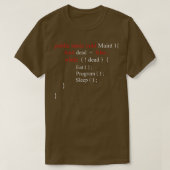 コンピおもしろいュータ科学プ食べログラマースリープコード3 Tシャツ (デザイン正面)