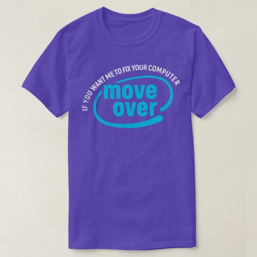 コンピもしュータを修正する上で移動 Tシャツ (デザイン正面)