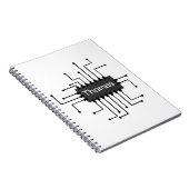 コンピパーソナライズされたュータICチップ画像 ノートブック (右側)