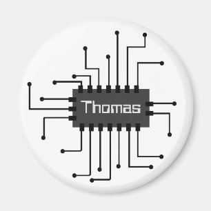 コンピパーソナライズされたュータICチップ画像 マグネット