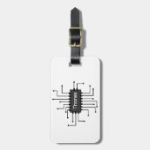 コンピパーソナライズされたュータICチップ画像 ラゲッジタグ (正面縦)