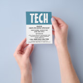 コンピモダンはっきりしたュータ修理スペシャリスト広告の チラシ (手)