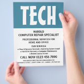 コンピモダンはっきりしたュータ修理スペシャリスト広告の チラシ (手)