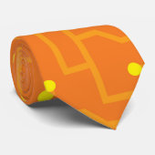 コンピモダンュータ回路基板オレンジ色の黄色の男性 ネクタイ (ロール)