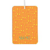 コンピモダンュータ回路基板オレンジ色の黄色のNAME カーエアーフレッシュナー (正面)