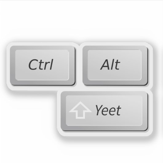 コンピュおもしろいータギークノートパソコンいたずらイェット削除鍵 シール (正面)
