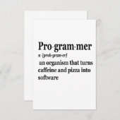 コンピューおもしろいタ科学プログラマ定義 サンキューカード (正面/裏面)