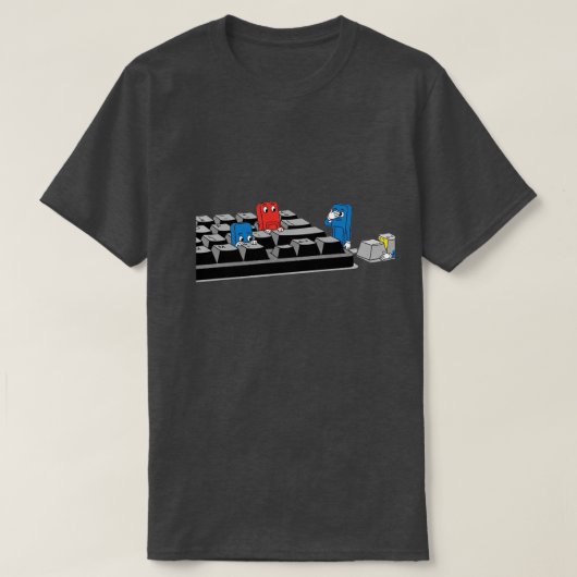 コンピューおもしろいタ・キーボード・ゲーム | オタク系の Tシャツ (デザイン正面)