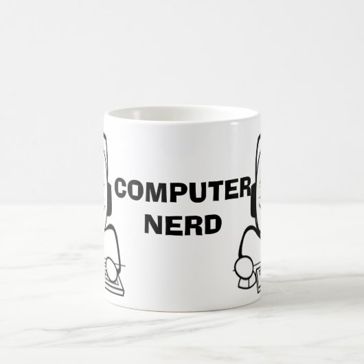 コンピュータおたくのインターネットのミームのマグ コーヒーマグカップ (中央)