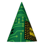 コンピュータおたくのサーキットボードCPU パーティーハット (正面)