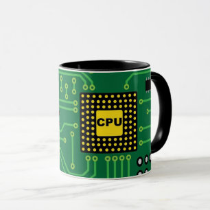 コンピュータおたくのサーキットボードCPU I マグカップ