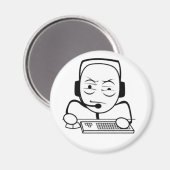 コンピュータおたくインターネットミーム冷凍機磁石 マグネット (正面/裏面)