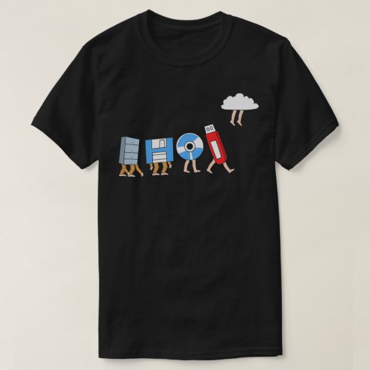 コンピュータおたくプログラマIT技術サポートデータベース Tシャツ (デザイン正面)