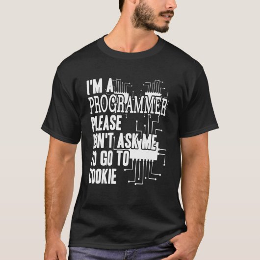 コンピュータおたく用Computer Programmer Cookie Tシャツ (正面)