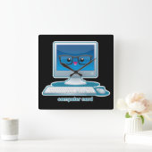 コンピュータおたく スクエア壁時計 (ホーム)