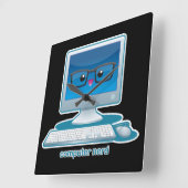 コンピュータおたく スクエア壁時計 (傾斜)