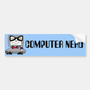 コンピュータおたく-文字および色をカスタマイズ バンパーステッカー