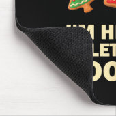 コンピュータおもしろいおたくクリスマスデザインメンズブラック マウスパッド (コーナー)