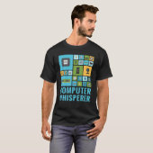 コンピュータおもしろいウィスパーIT技術サポー救済トデスク Tシャツ (正面フル)