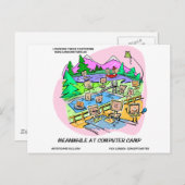 コンピュータおもしろいキャンプTeeマグギフト等 ポストカード (正面/裏面)