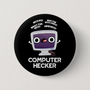 コンピュータおもしろいヘッカーハッカープンダークBG 缶バッジ