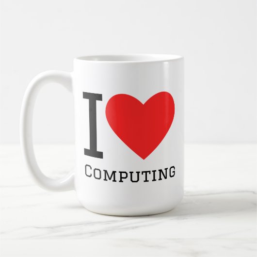 コンピュータが好き コーヒーマグカップ (左)