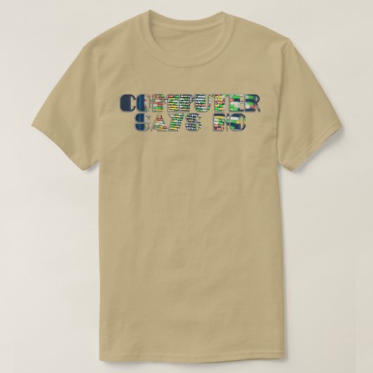 コンピュータがnoと表示 tシャツ (デザイン正面)