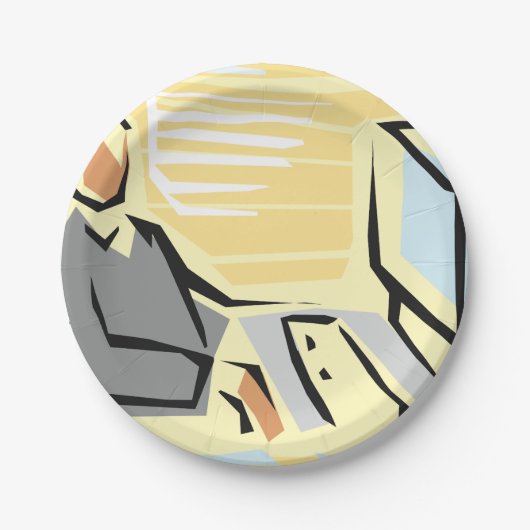 コンピュータでの作業紙プレート ペーパープレート (正面)