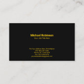 コンピュータで作業するラインアートの人々 | イエロー 名刺 (裏面)