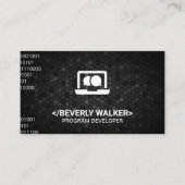 コンピュータとチャットアイコン 名刺 (正面)