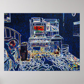 コンピュータとワイヤ ポスター