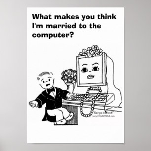 コンピュータに結婚したか。 ポスター