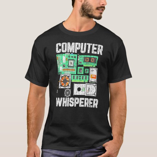 コンピュータのウィスパーIt技術者のグラフィック Tシャツ (正面)