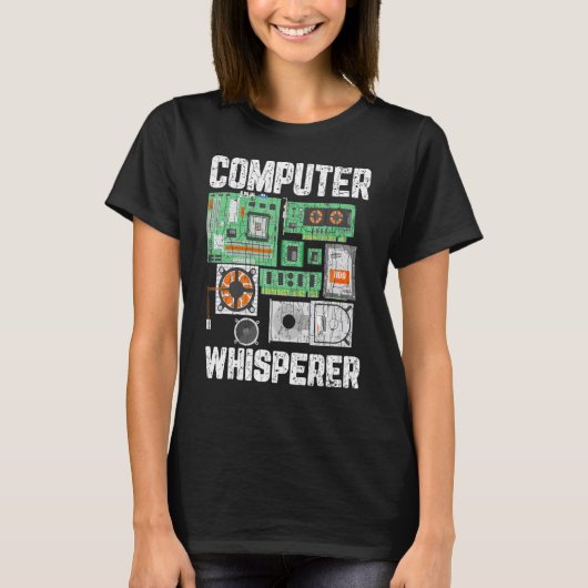 コンピュータのウィスパーIt技術者のグラフィック Tシャツ (正面)