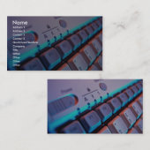 コンピュータのキーボードのより近い眺め 名刺 (正面/裏面)