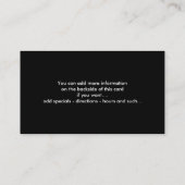 コンピュータのキーボードのデザイン1の名刺 名刺 (裏面)